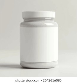 supplement bottle mockup with capsules in it with white label, 3d product mockups,protein jar,medicine bottle with pills,omega 3 capsules,realistic mockups,photography,transparent supplement bottle