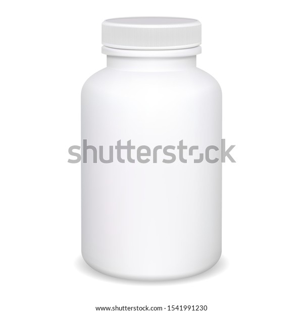 Supplement Bottle Pill Container Mockup White Stock Vector Royalty Free 1541991230