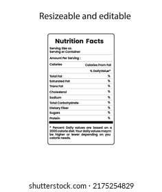 Supplement facts and vitamin facts ,nutrition facts template.