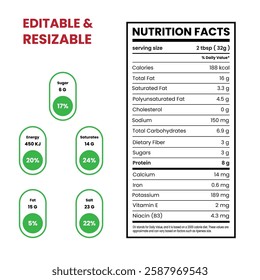 Supplement facts and vitamin facts template ,nutrition facts template design