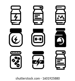 supplement icon isolated sign symbol vector illustration - Collection of high quality black style vector icons

