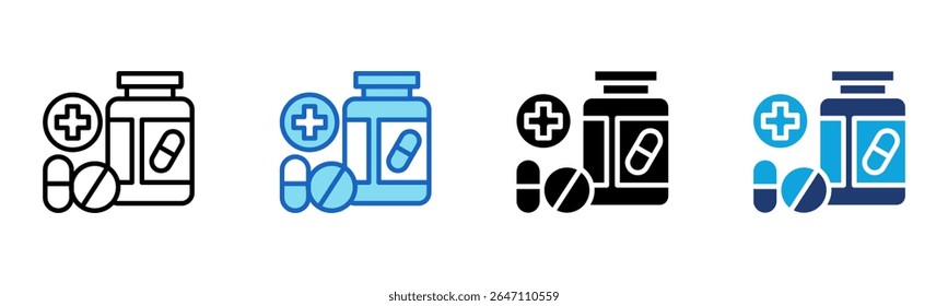 Supplement icon Multi Style Vector Illustration