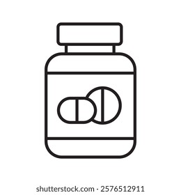 supplement icon Outline vector for web ui