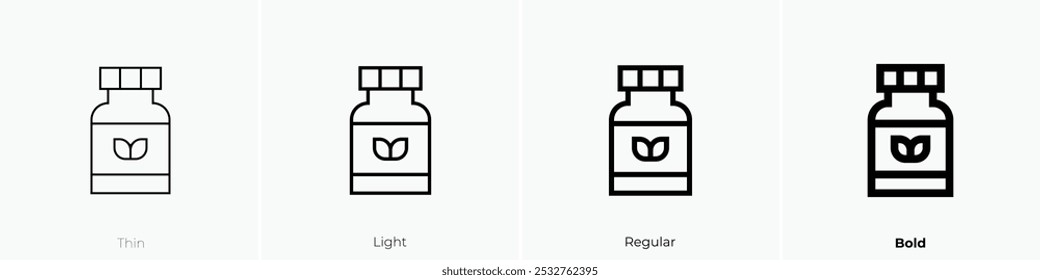 supplement icon. Thin, Light Regular And Bold style design isolated on white background