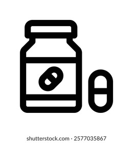 supplement icon. vector line icon for your website, mobile, presentation, and logo design.
