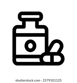 supplement icon. vector line icon for your website, mobile, presentation, and logo design.