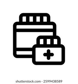 supplement line icon. Clean and minimalist vector icon for websites, mobile apps, presentations, and logos. Fully scalable and customizable for any project.