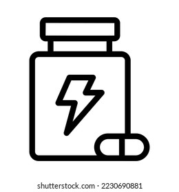 supplement line icon illustration vector graphic