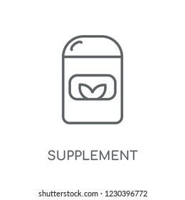 Supplement linear icon. Modern outline Supplement logo concept on white background from Gym and Fitness collection. Suitable for use on web apps, mobile apps and print media.