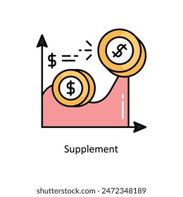 Supplement vector filled outline icon style illustration. Symbol on White background EPS 10 File