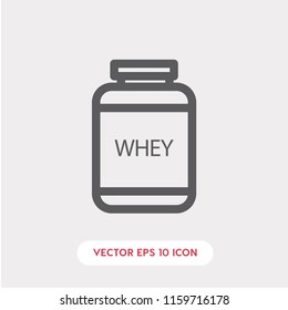Supplement vector icon, whey symbol
