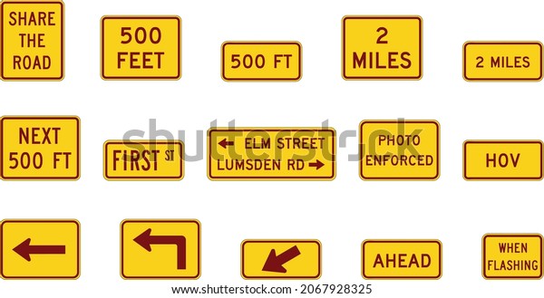 Supplemental Warning Plaques,\
road signs