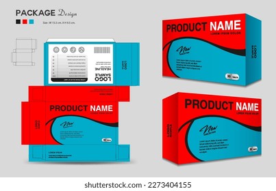 Supplements and Cosmetic box design, Package design template, box outline, Box Packaging, Label design, healthcare label, packaging design creative idea vector, realistic mock-up