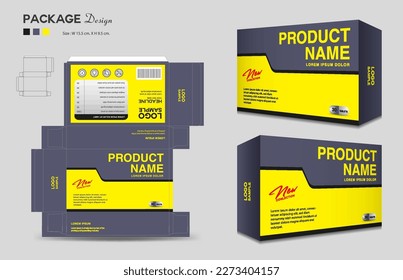 Supplements and Cosmetic box design, Package design template, box outline, Box Packaging, Label design, healthcare label, packaging design creative idea vector, realistic mock-up