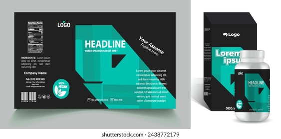Supplements and Cosmetic box design, Package design,