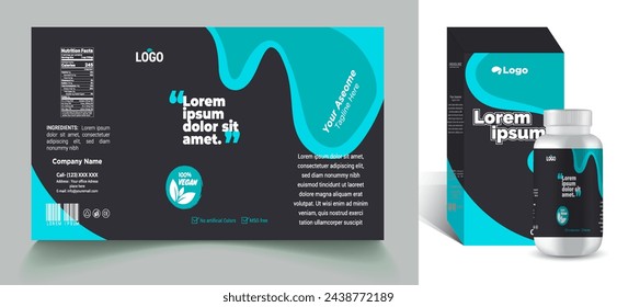 Supplements and Cosmetic box design, Package design,