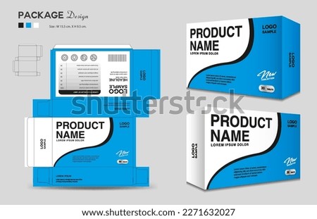 Supplements and Cosmetic box design, Package design template, box outline, Box Packaging, Label design, healthcare label, packaging design creative idea vector, realistic mock-up
