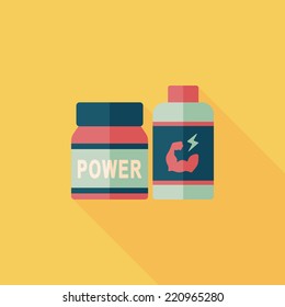 supplements drug flat icon with long shadow,eps10
