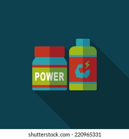 supplements drug flat icon with long shadow,eps10