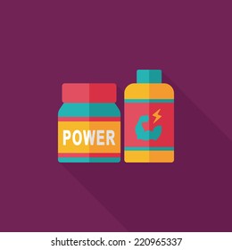supplements drug flat icon with long shadow,eps10