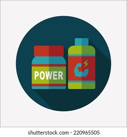 supplements drug flat icon with long shadow,eps10