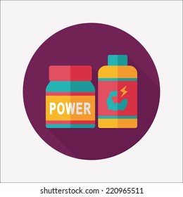 supplements drug flat icon with long shadow,eps10