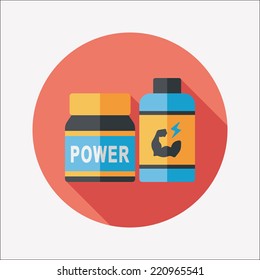 supplements drug flat icon with long shadow,eps10