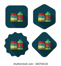 supplements drug flat icon with long shadow,eps10