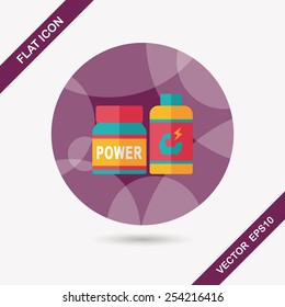 supplements drug flat icon with long shadow,eps10