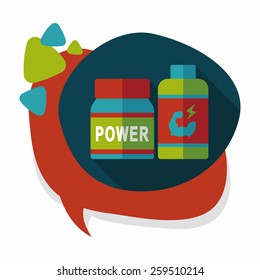 supplements drug flat icon with long shadow,eps10