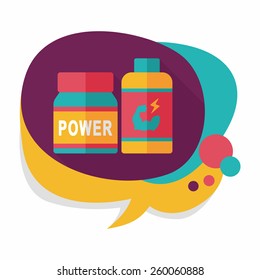 supplements drug flat icon with long shadow,eps10