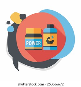supplements drug flat icon with long shadow,eps10
