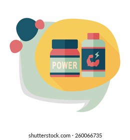 supplements drug flat icon with long shadow,eps10