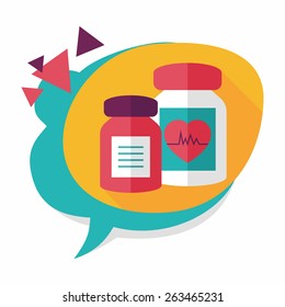 supplements drug flat icon with long shadow,eps10