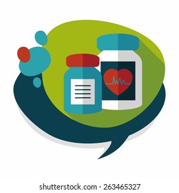 supplements drug flat icon with long shadow,eps10