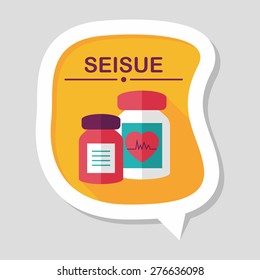 supplements drug flat icon with long shadow,eps10