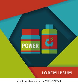 supplements drug flat icon with long shadow,eps10