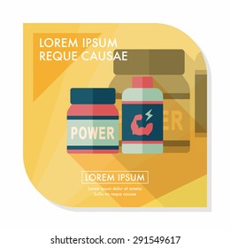 supplements drug flat icon with long shadow,eps10