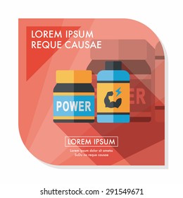 supplements drug flat icon with long shadow,eps10
