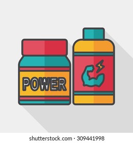 supplements drug flat icon with long shadow,eps10