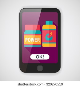 supplements drug flat icon with long shadow,eps10