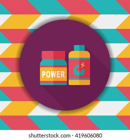 supplements drug flat icon with long shadow,eps10