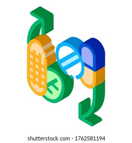 Supplements Icon Vector isometric sign. color isolated symbol illustration
