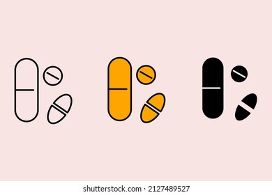 supplements icons  symbol vector elements for infographic web