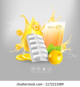 Supplements or Nutritional Vitamins Extraction Background Healthcare and Medical, or Skin Care Products.