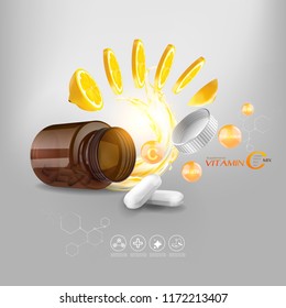 Supplements or Nutritional Vitamins Extraction Background Healthcare and Medical, or Skin Care Products.