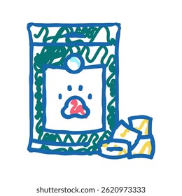 supplements for pet doodle icon sketch vector. supplements for pet sign. isolated symbol illustration
