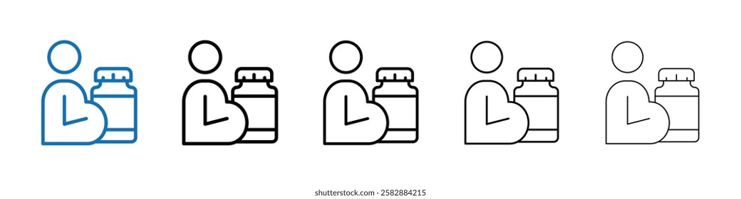 Supplements for pregnant women icon Outline vector logo for web ui