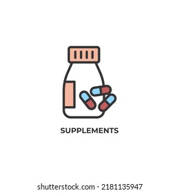 supplements vector icon. Colorful flat design vector illustration. Vector graphics