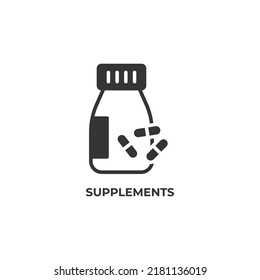 supplements vector icon. filled flat sign for mobile concept and web design. Symbol, logo illustration. Vector graphics